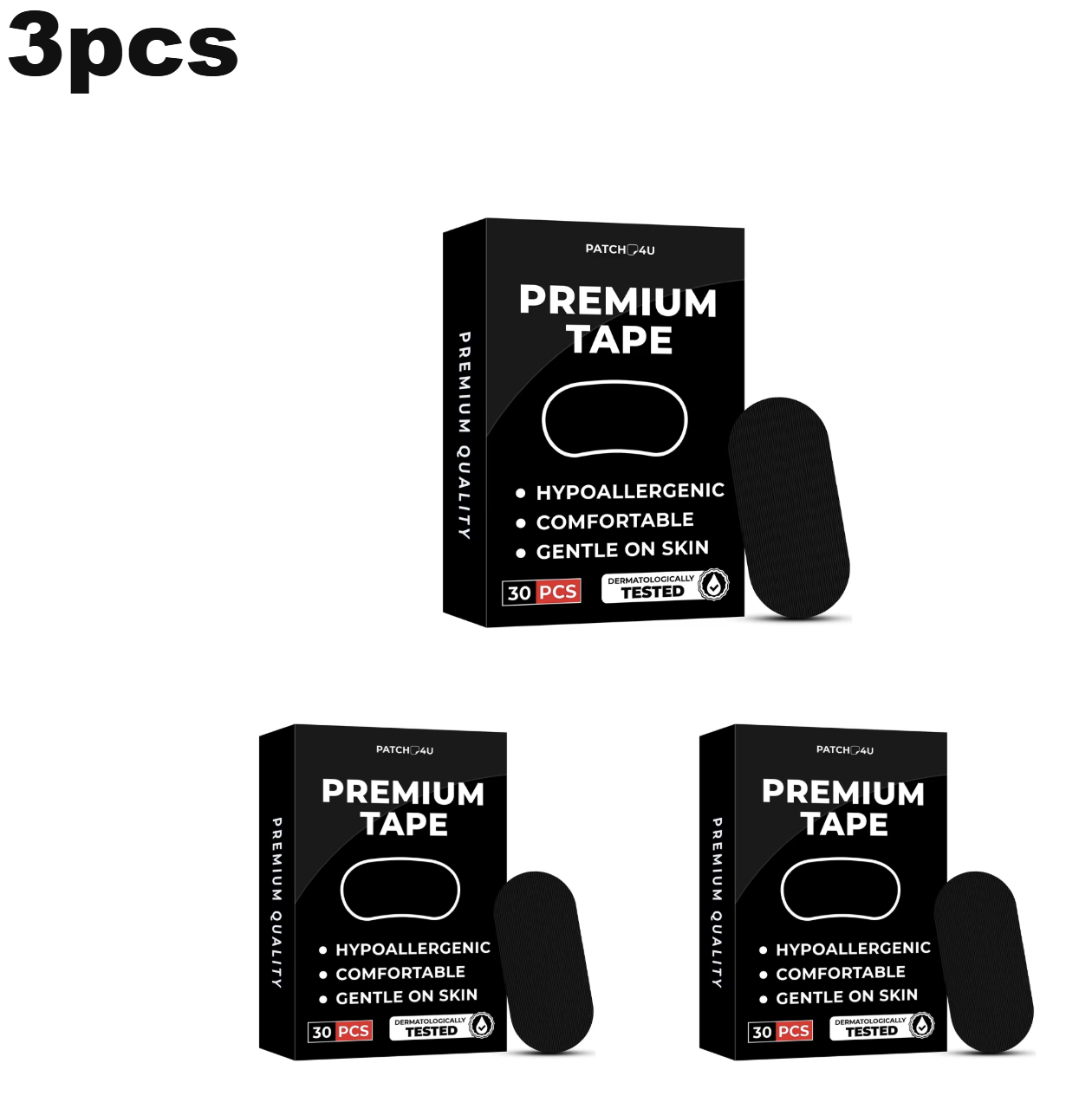 Sleep Tape A featherweight strip that gently closes the lips so you breathe through your nose all night — quieter sleep, dry mouth gone, mornings that feel earned.